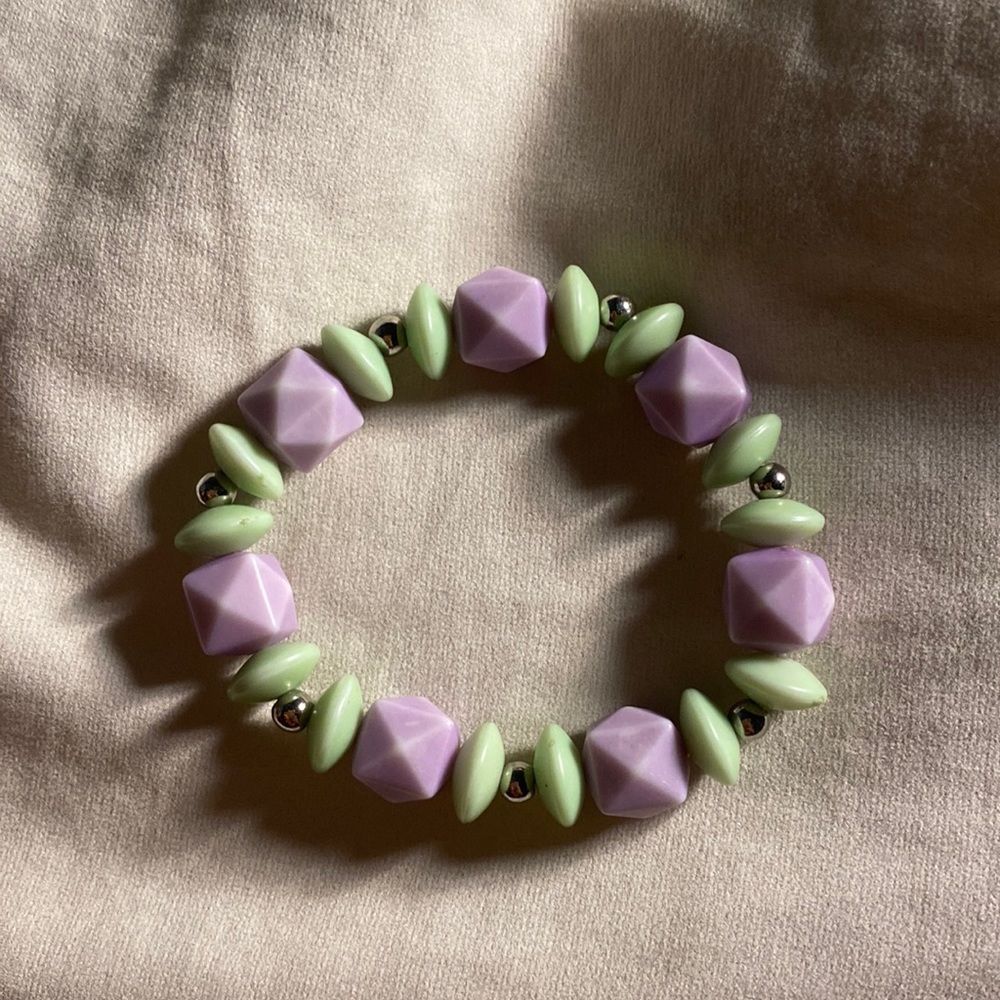 Purple and green bracelet